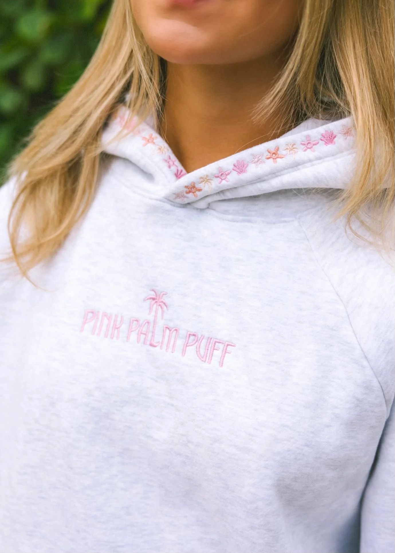 “Chase the Sun” Relaxed Hoodie in Heather Cloud - Image 10