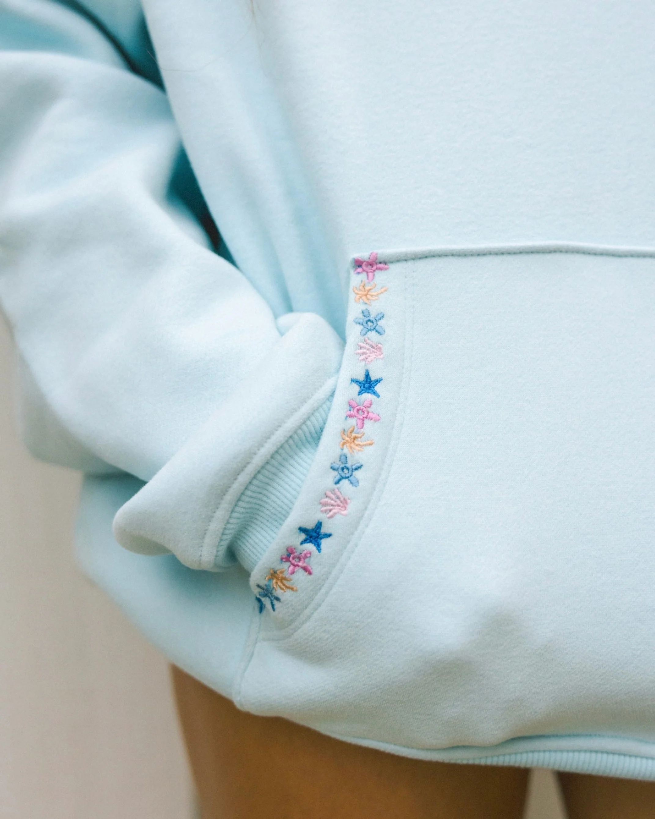 “Chase the Sun” Relaxed Hoodie in Sky Blue - Image 3