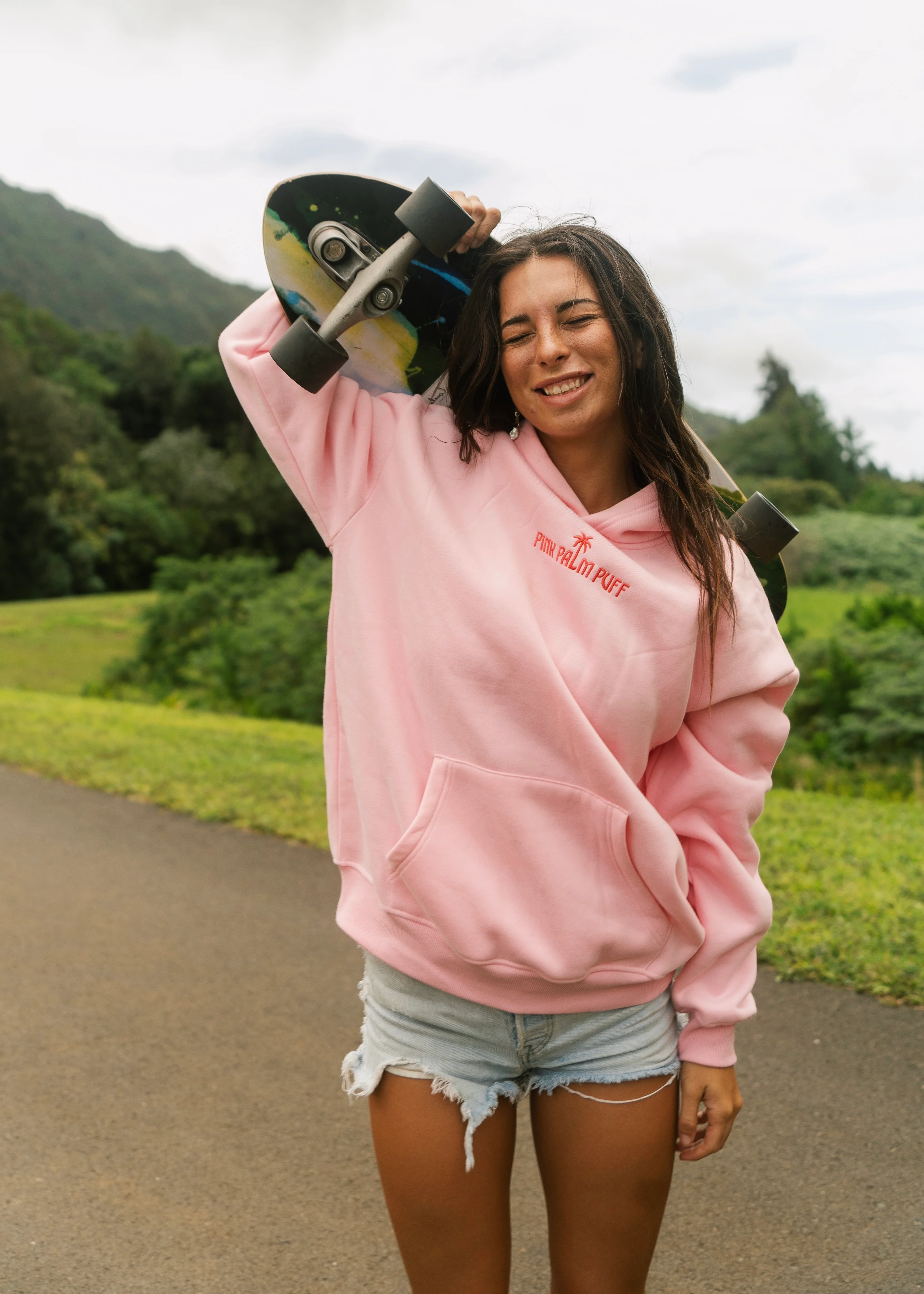 Classic Puff Hoodie in Pink - Image 3