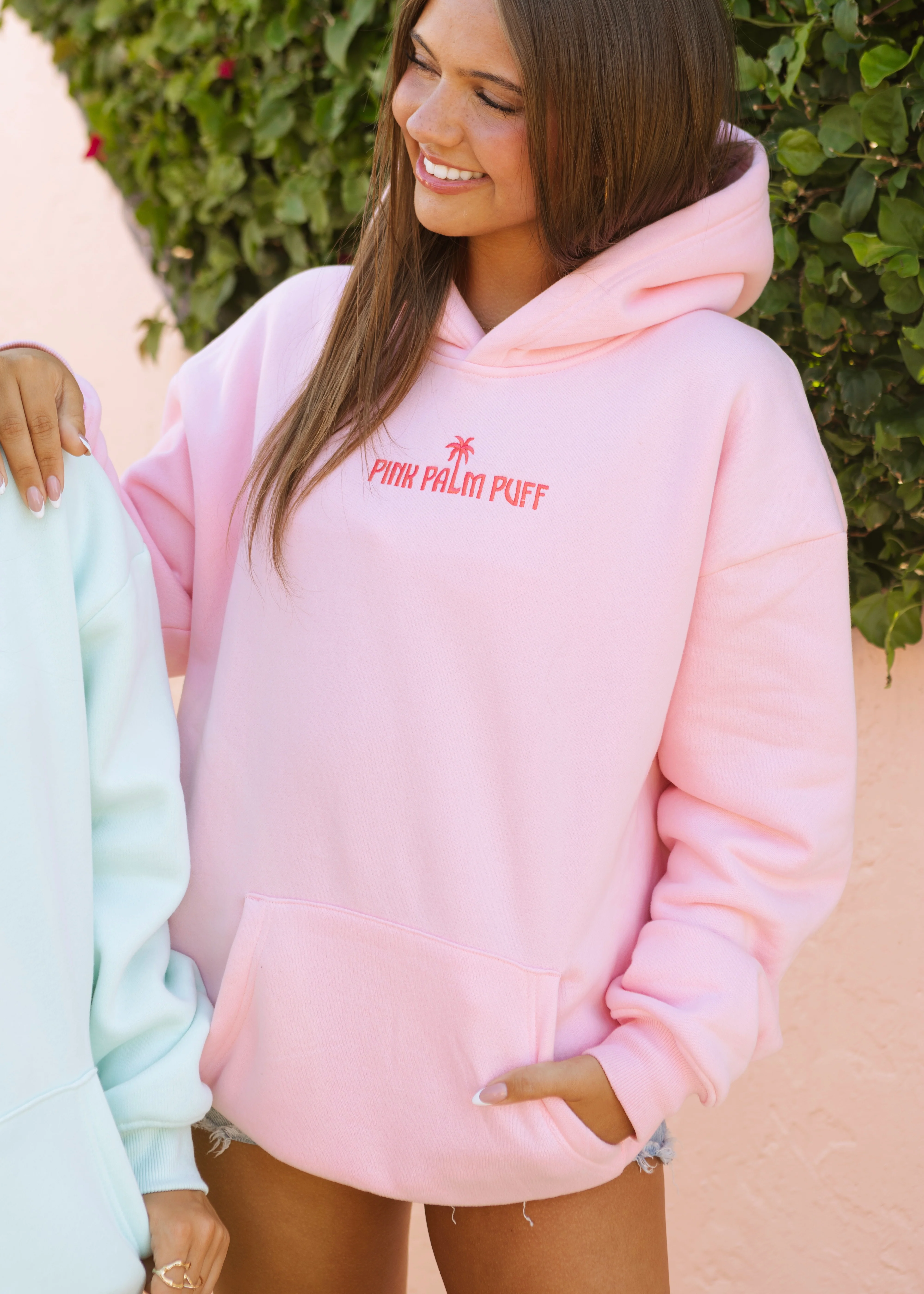 Classic Puff Hoodie in Pink - Image 4
