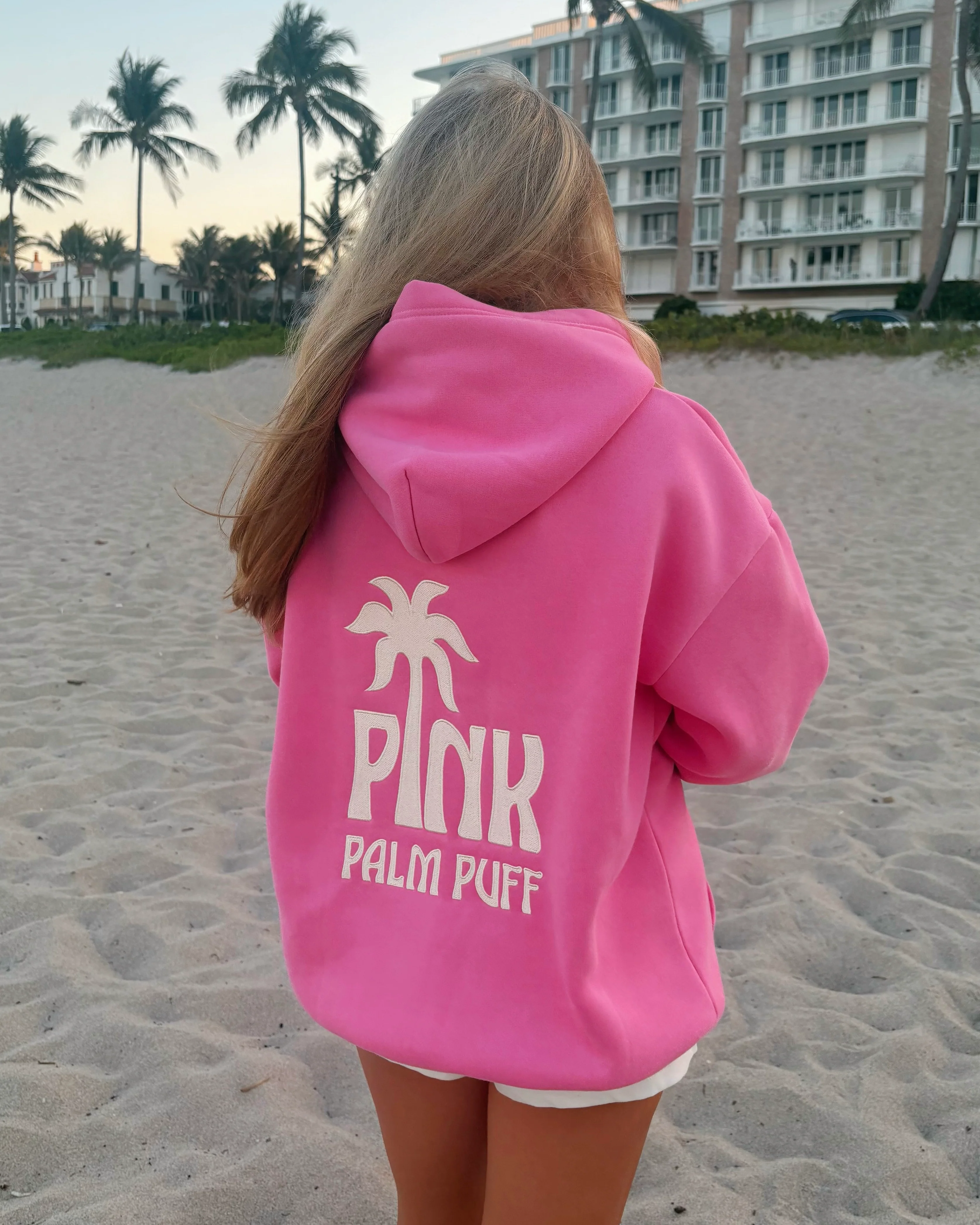 Classic Puff Hoodie in Raspberry - Image 7